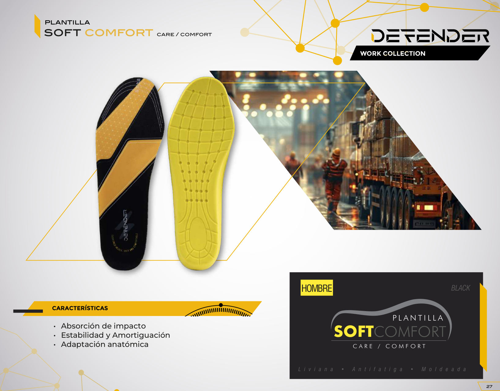 Defender Plantilla Soft Comfort Black